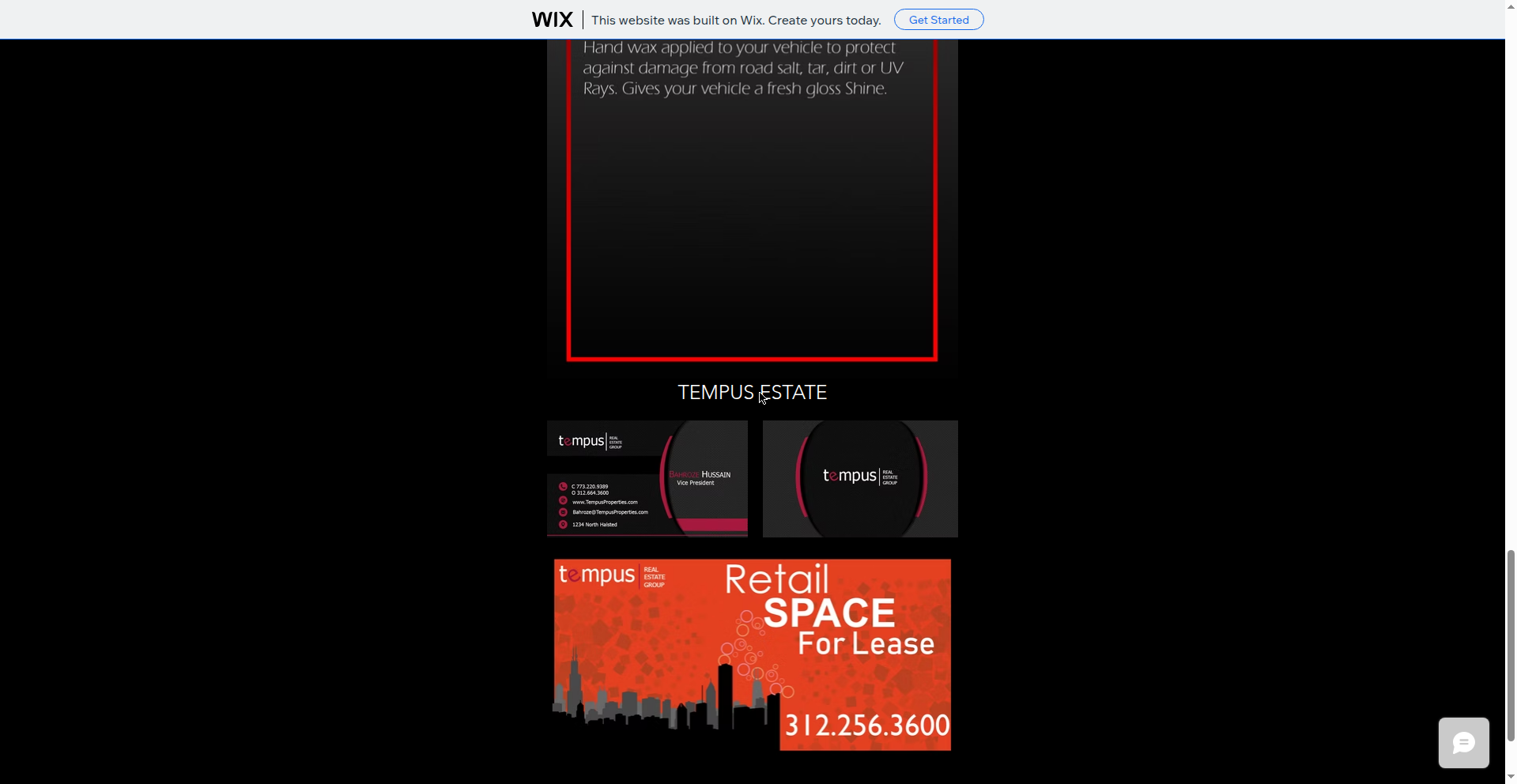 Tempus Estate website screenshot